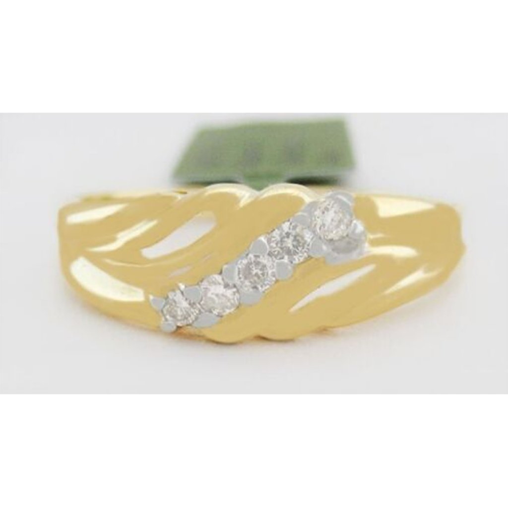 Genuine Diamonds Ring 10k Yellow Gold